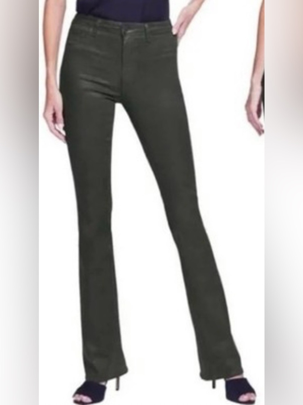 L'AGENCE Selma Baby Boot Army Coated Jeans Size 30 NWT